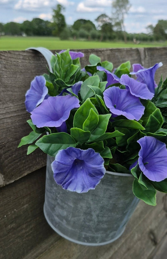 Petunia kunstplant lila UV 28 cm