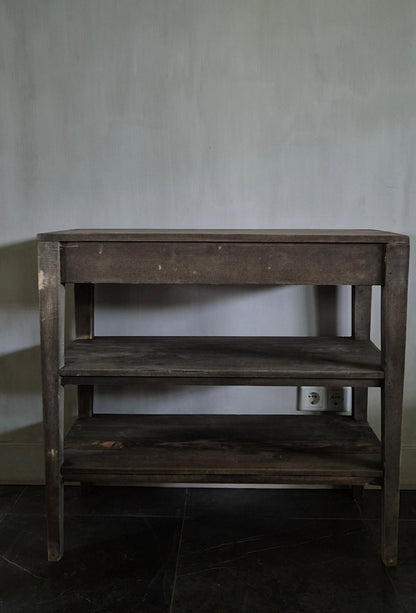Wandtafel 2 laden met 2 legplanken 80x85x40cm