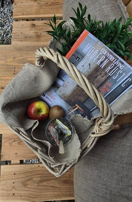Rattan-Picknickkorb 40x28xH30 cm natur