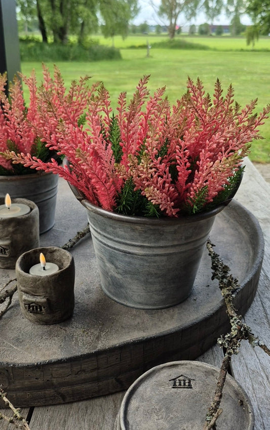 Erica heather artificial plant light pink UV - 29 cm