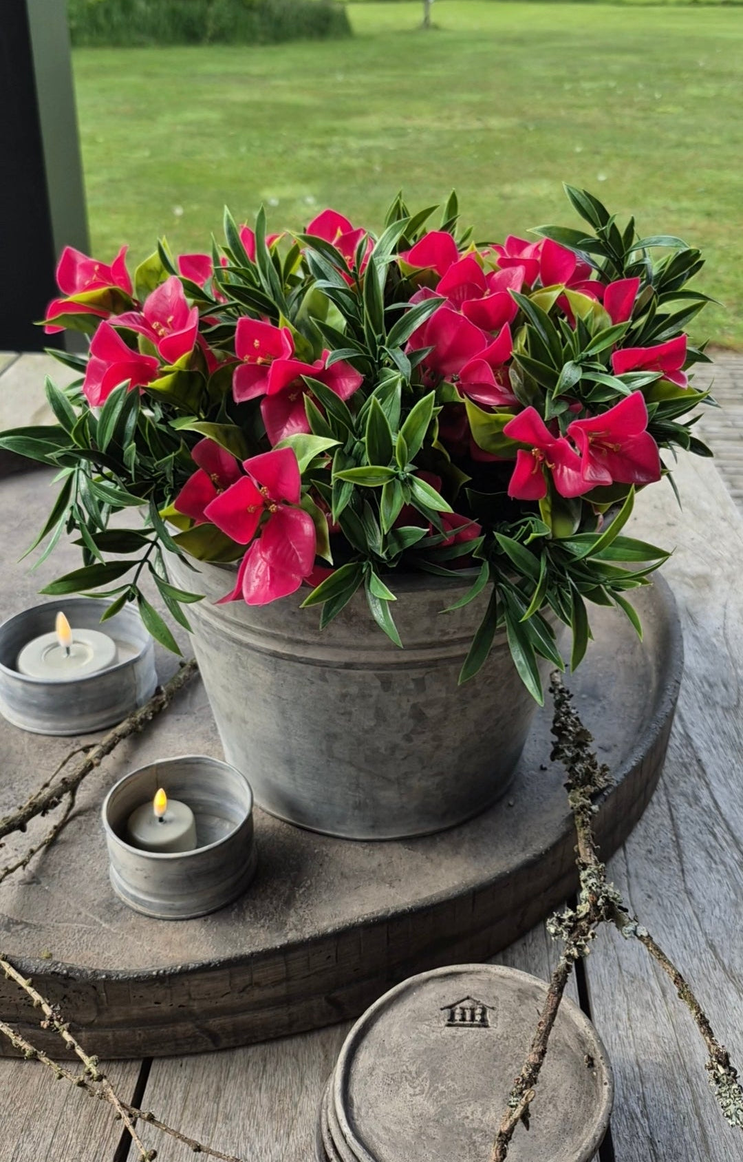 Bougainvillea Kunstpflanze fuchsia UV - 30 cm