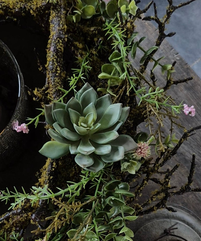 Artificial succulent echeveria green