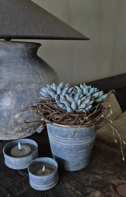 Kunst-Sukkulente Sedum Grün-Grau