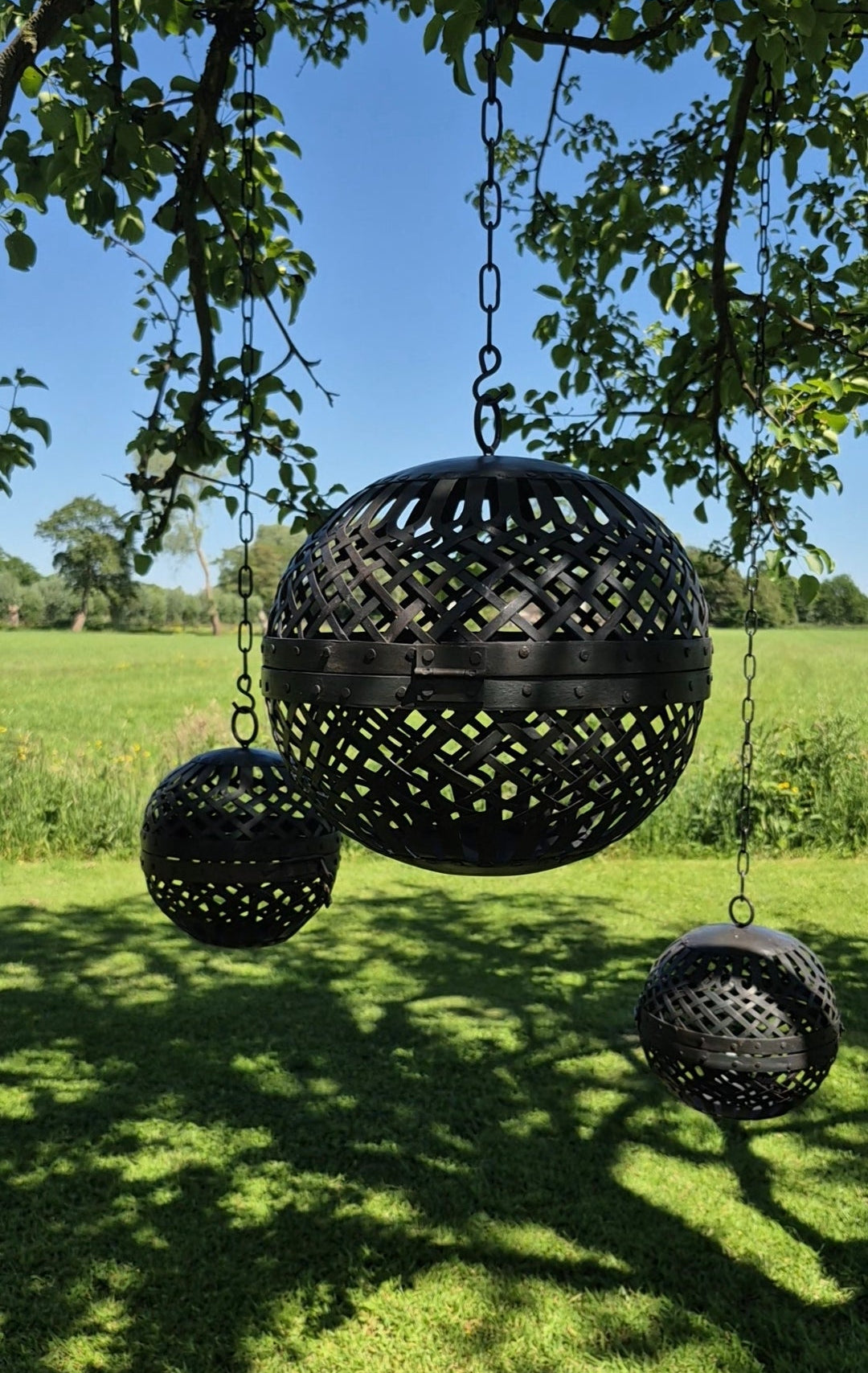 Marrakesch Hängelaternen Ball-Set - schwarz rost