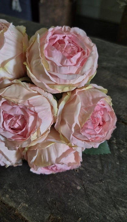 Pioenroosjes boeket roze 30 cm