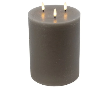 Pillar candle Lyon gray 15x20 cm Countryfield with 3 wicks