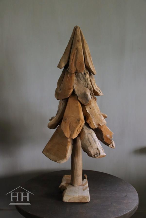 Teak houten kerstboom