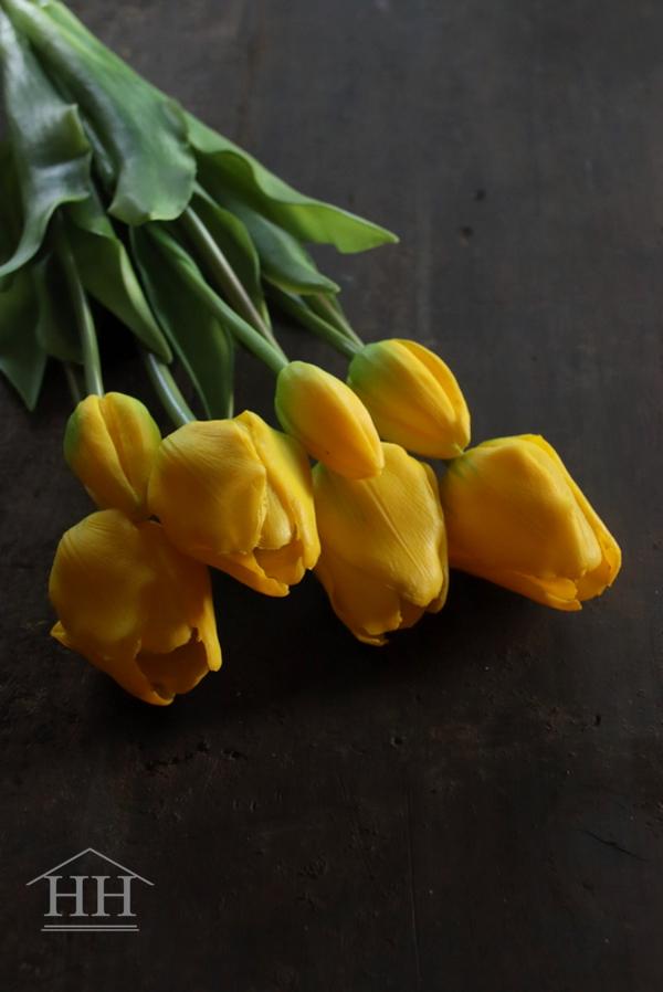 Tulpen die net echt lijken geel | Hillary'sHome