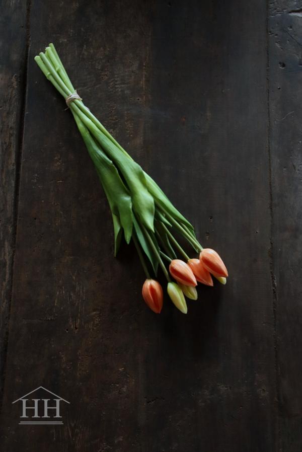 Tulpen in knop perzik 44cm