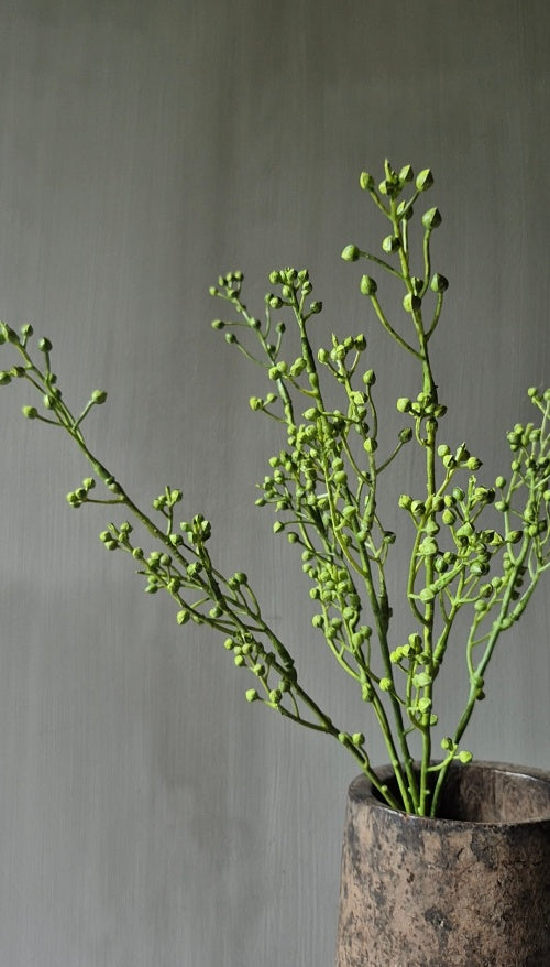 Decoratietak groen met bessen 52 cm - 5 stelen