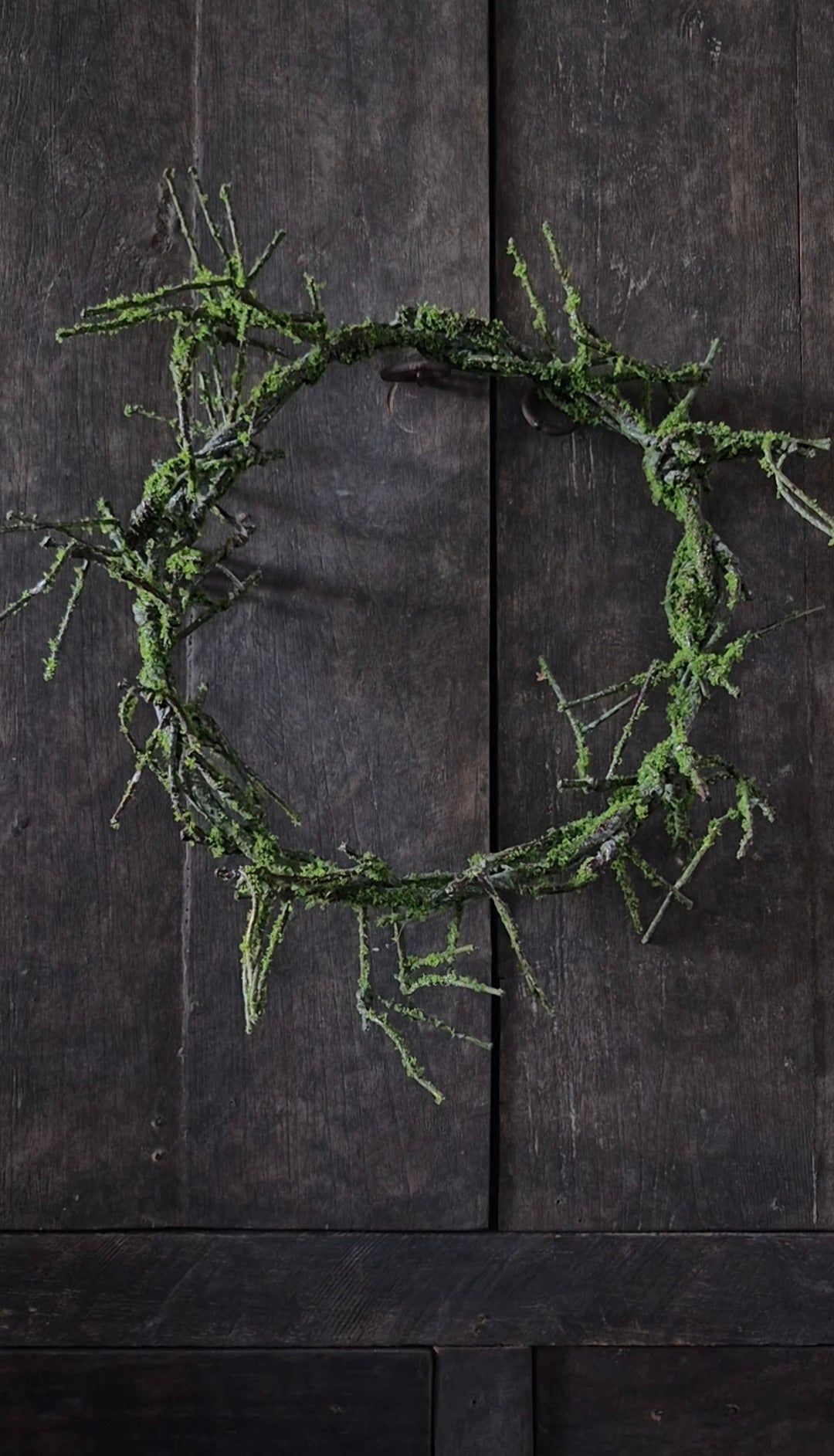 Artificial moss wreath green - 30 cm