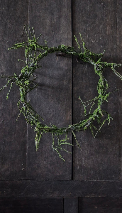 Artificial moss wreath green - 30 cm