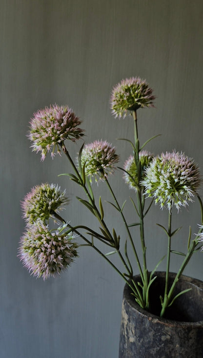 Kunstbloem allium lichtroze - 47 cm