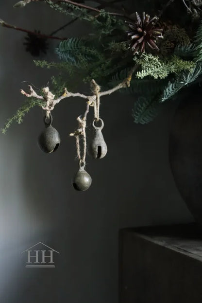 Set of old antique copper bells (set 1)