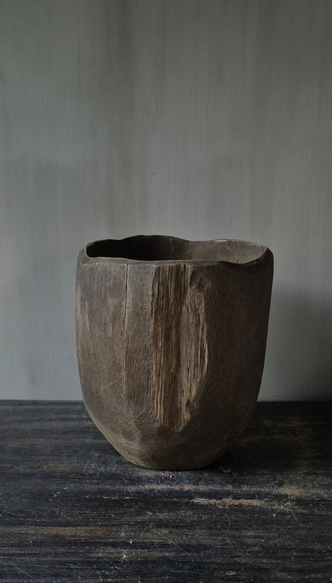 Houten vijzel bruin 28 cm