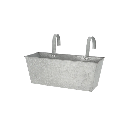 Zinken plantenbak met ophangarmen 40 cm