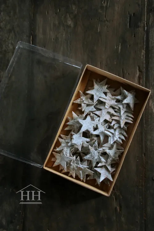 berkensterretjes 60-70 stuks grijs/wit