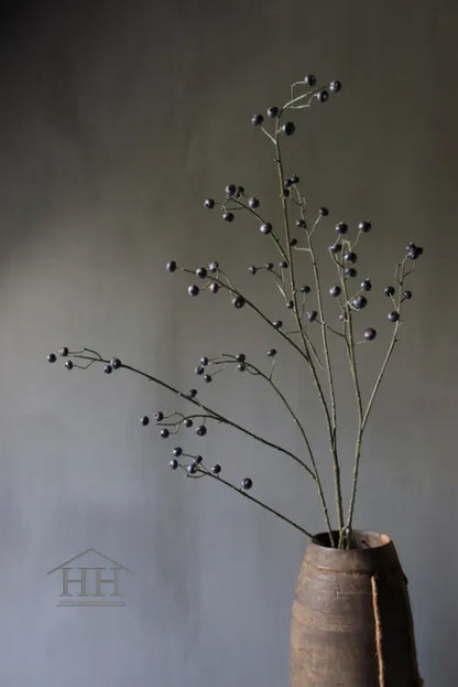 Künstlicher Beerenzweig 110cm dunkelviolett schwarz