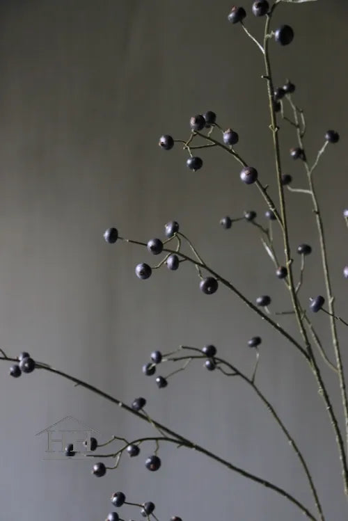 Künstlicher Beerenzweig 110cm dunkelviolett schwarz
