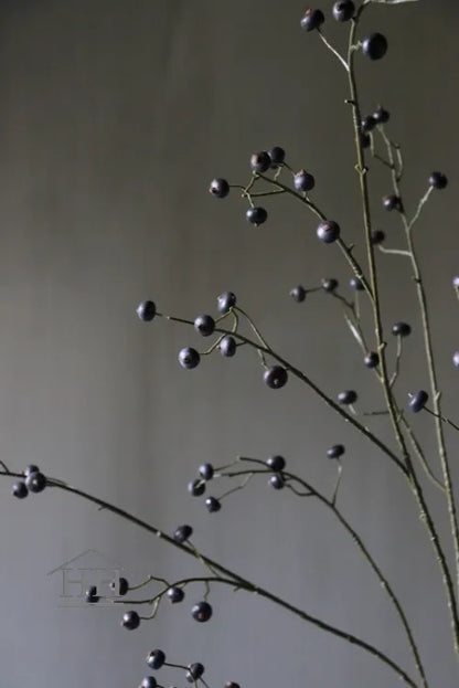 Künstlicher Beerenzweig 110cm dunkelviolett schwarz