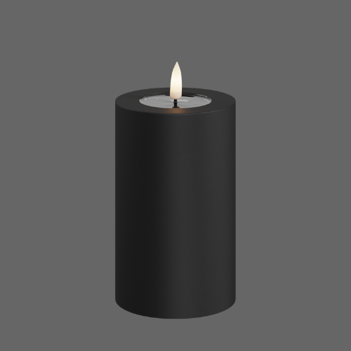 LED Outdoorkerze schwarz - Deluxe Homeart