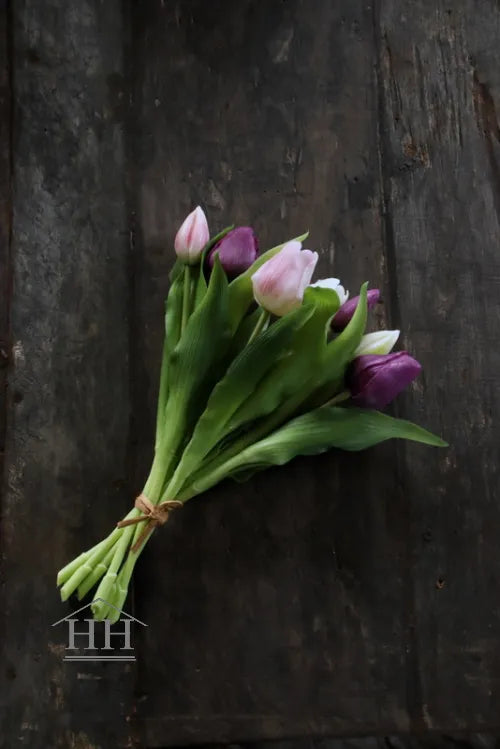Tulpen bundel mix paars-roze-wit - 30cm