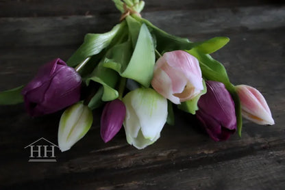 Tulpen bundel mix paars-roze-wit - 30cm