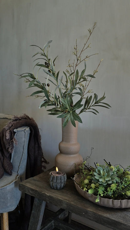 Schaal Dusan taupe bruin - 34 cm