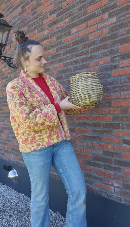 Rattan basket round D26cm