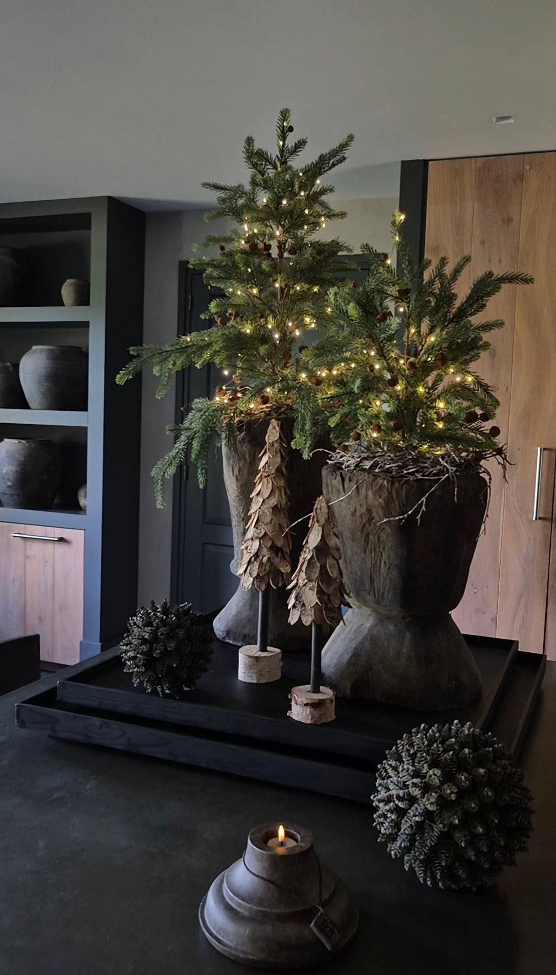 Houten berkenboompje naturel 38 cm