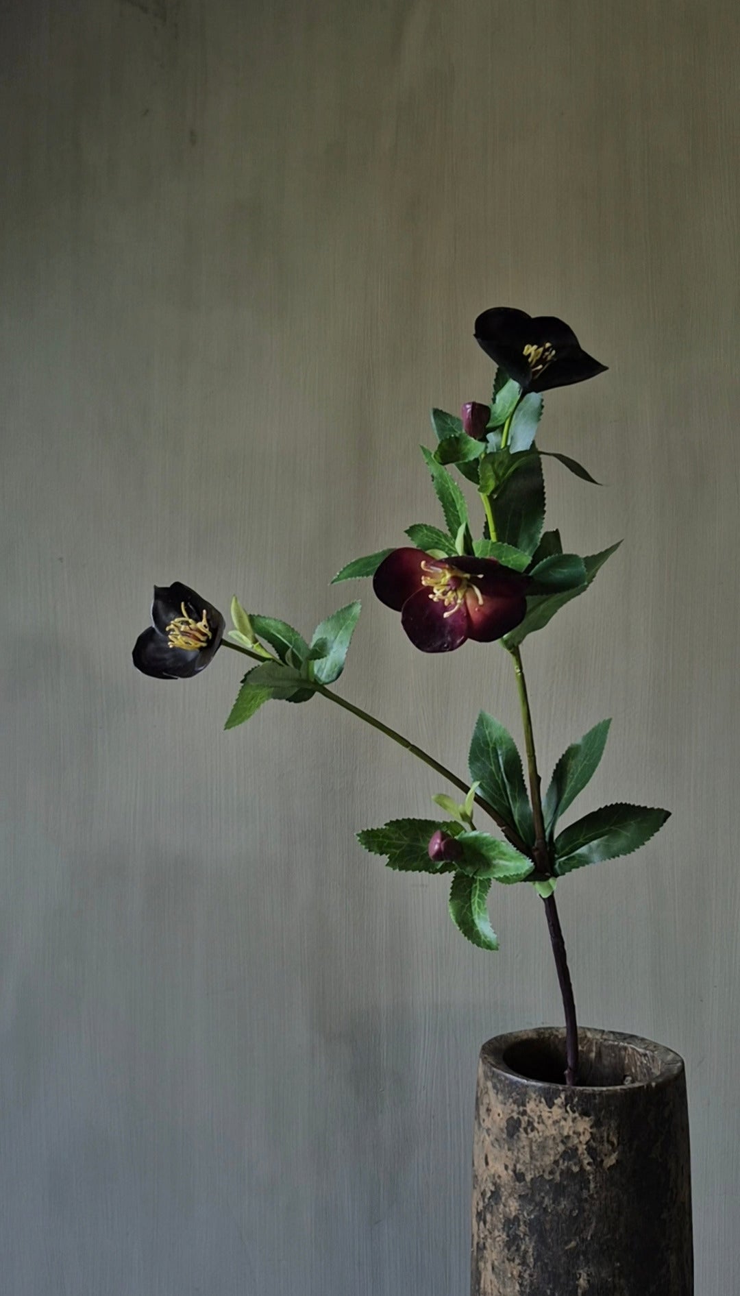 Helleborus Kunstblume bordeauxrot - 64 cm