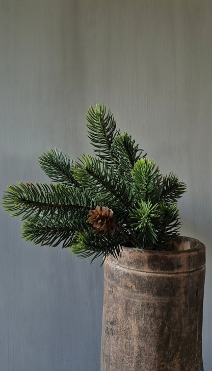 Pinus kunsttak met dennenappels - bundel van 6 - 30 cm