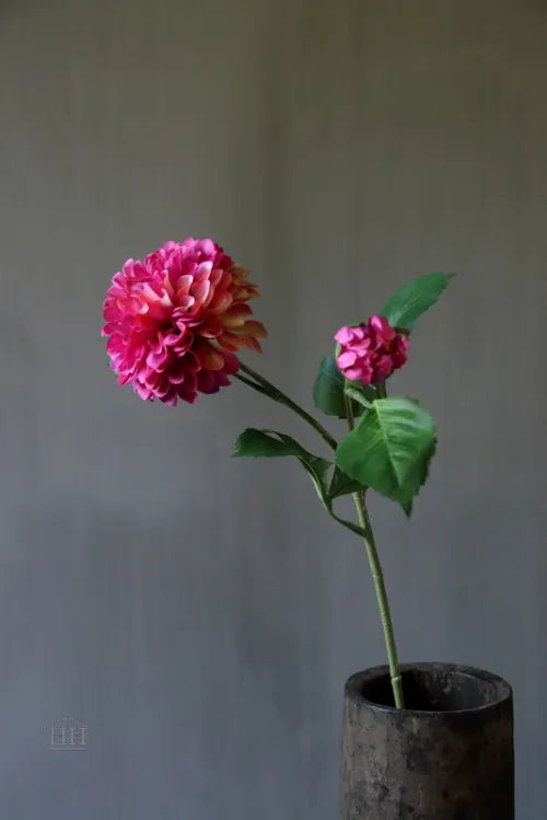 Kunstbloem dahlia cerise 60cm