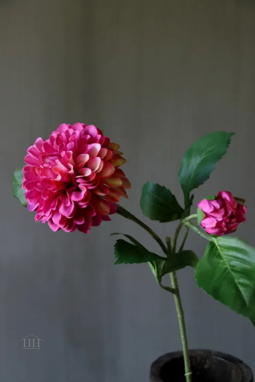 Kunstbloem dahlia cerise 60cm
