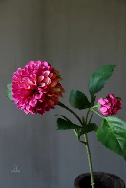 Kunstbloem dahlia cerise 60cm