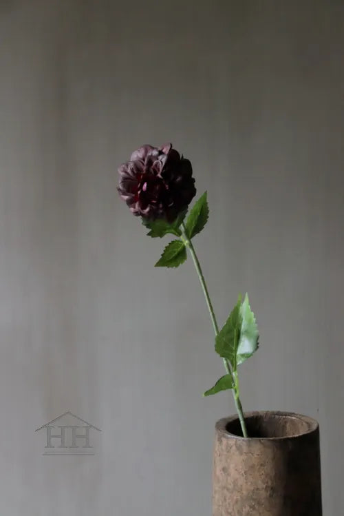 Kunstbloem dahlia bordeaux 62 cm