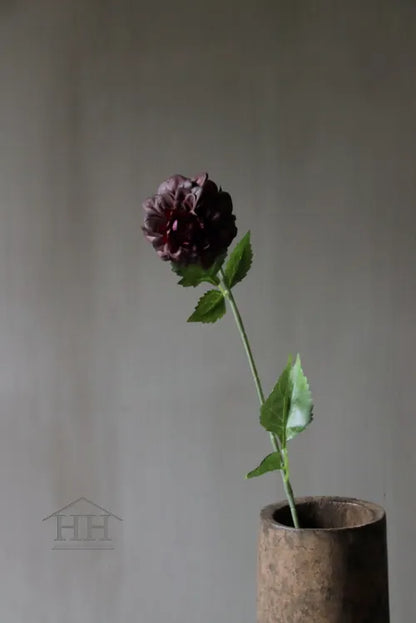Kunstbloem dahlia bordeaux 62 cm