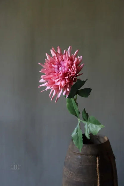 Kunstbloem dahlia oud roze 65cm