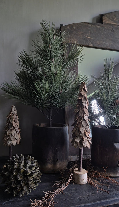Vergrijsde pinus kunstboom 80 cm