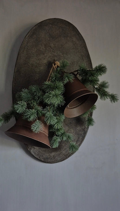 Metalen bel roest - 31x23 cm