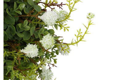 Halve kunstbol tafelstuk L - wit