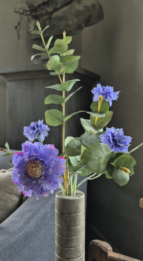 Lose Kunstblume Scabiosa flieder 58 cm