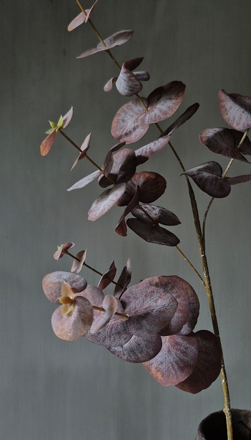 Eukalyptus Kunstzweig bordeauxrot - 85 cm