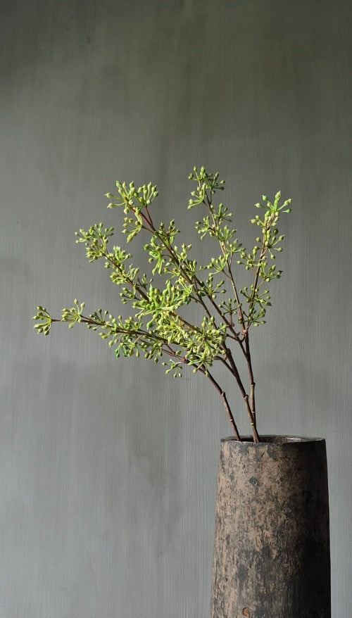 Kunsttakken met groene bessen 55 cm - 3 stelen