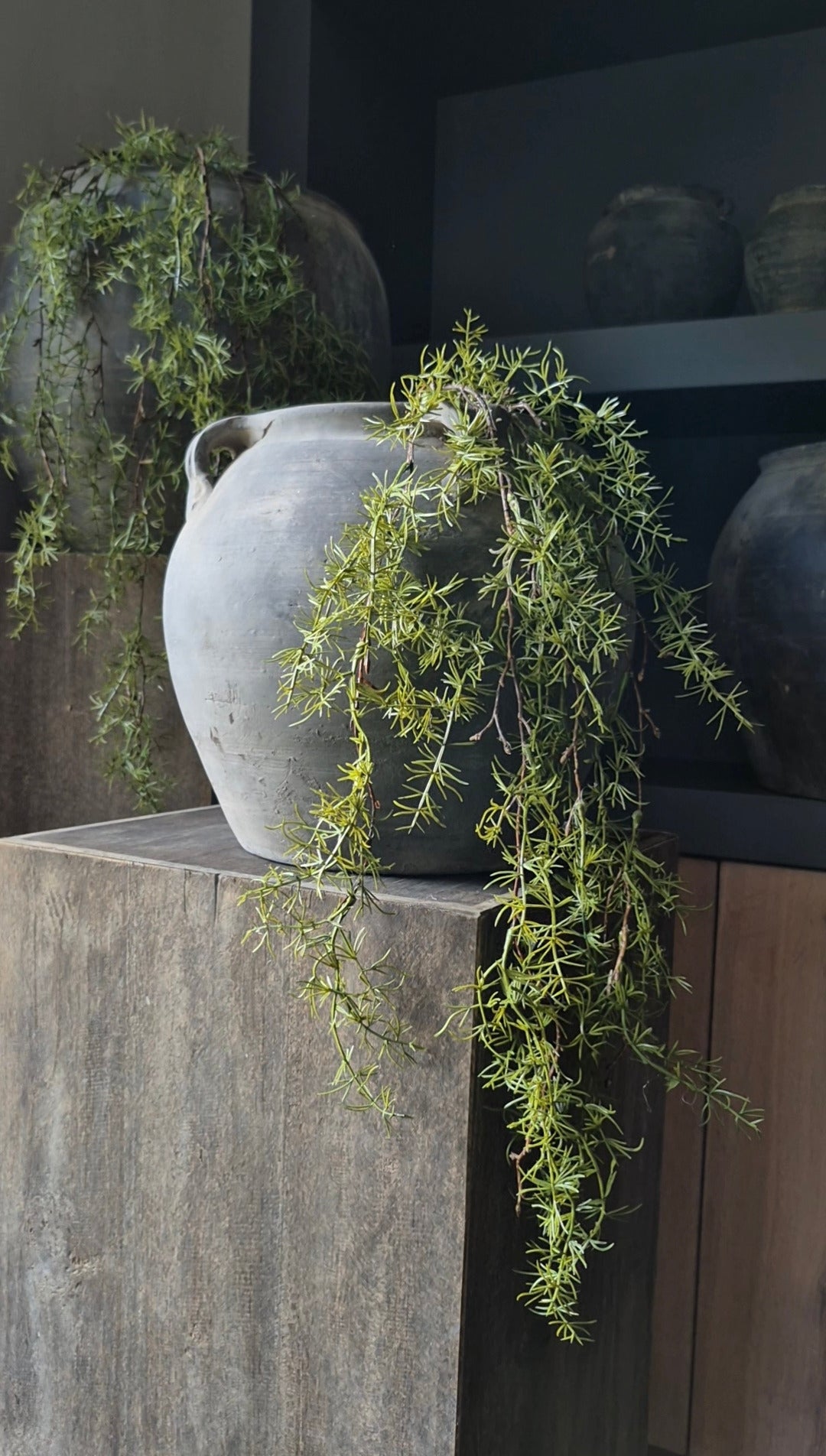 Artificial asparagus hanging branch green 96 cm