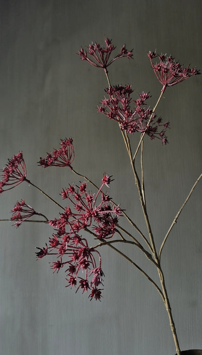 Fluitenkruid kunsttak bordeauxrood - 90 cm