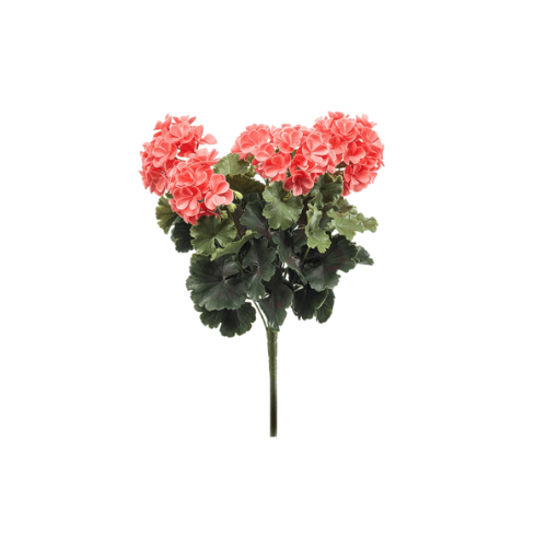 Französische Geranie Kunstpflanze Lachs UV – 40 cm