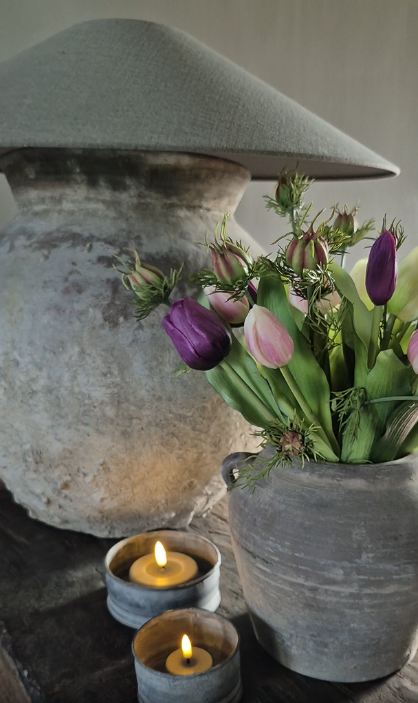 Gemengd tulpenboeket paarse mix