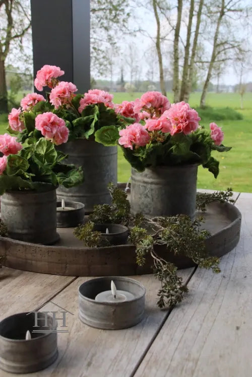 Geranium artificial plant pink - 26 cm