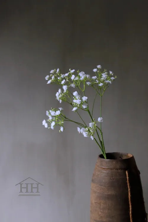 Kunst gipskruid wit 70 cm